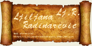 Ljiljana Radinarević vizit kartica